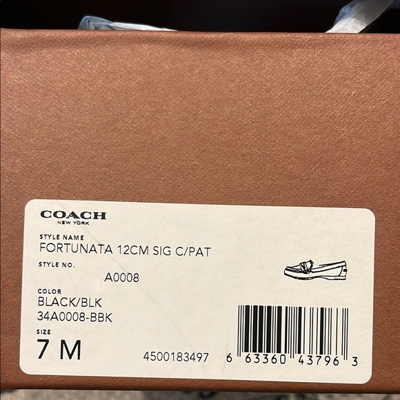NIB Coach Fortunata Black Loafers - Picture 2 of 7